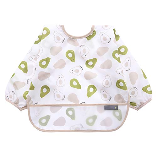 6-42 Months Toddler Baby Sleeved Bibs Waterproof Eating and Painting Smock. JNINTH
