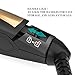 Jinri Titanium Plate 4/5 Mini Flat Iron,Perfect Travel Size Hair Straightener Dual Voltage Black color