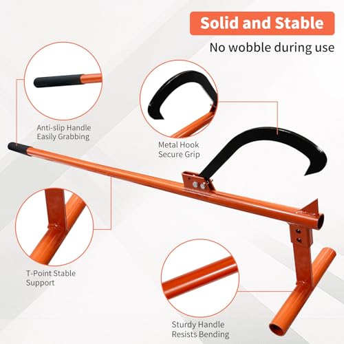 Profi Fällheber 130cm, Sägenspezi Fällheber mit Wendehaken, Kantheber Geschmiedeter mit Handschuh & Rutschfester Handgriff, aus Stahl hochfest, Heber Zum Fällen von Bäumen, Für Forst- und Waldarbeit