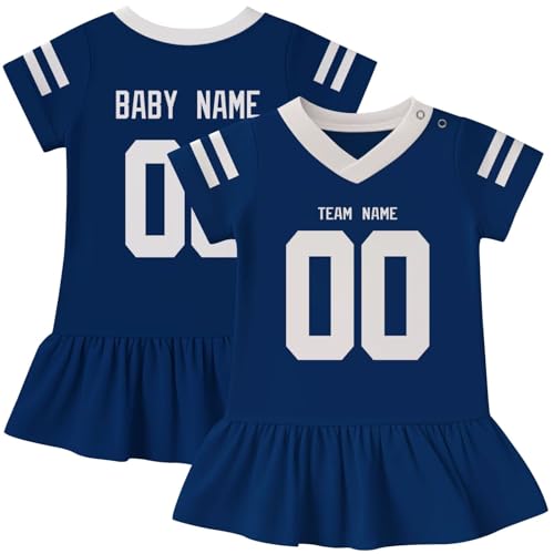 Image of KREDE Baby Clothes Unisex Bodysuit Jersey Style Custom Name Number for Baby Boys