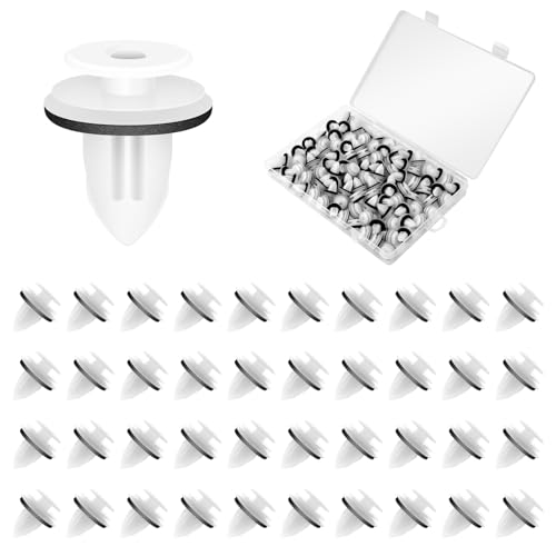 100 pcs Universal Auto Body Fasteners Clips Kit, Car Door Panel Fixings Clips with Sponge Pad, Car Interior Body Trim Clips, Auto Plastic Rivet Fastener Clips Car Boots, Interior Doors, Trim Panels