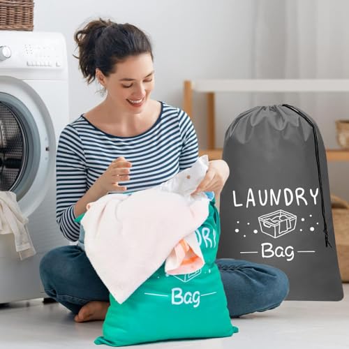 2 Tamaños Bolsa Ropa Sucia Viaje,Laundry Bag Para Ropa Sucia Húmeda/Seca Cordón Compacto y Cremallera Ropasvde Viaje Bolsas para Acampar Natación Gimnasio Viajes en Familia y Vacaciones - imagen 7