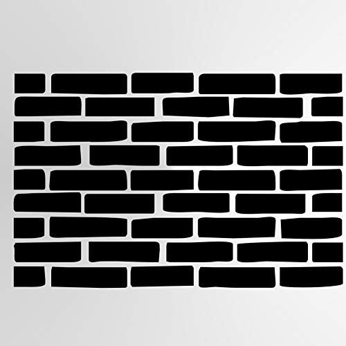 Brick Pattern Damask Modern Reusable Stencil A3 A4 A5 and Larger Art Wall Decor / Modern5 (Mylar Reusable Stencil, A3 Size - 297 x 420 mm, 11.7 x 16.5 in)