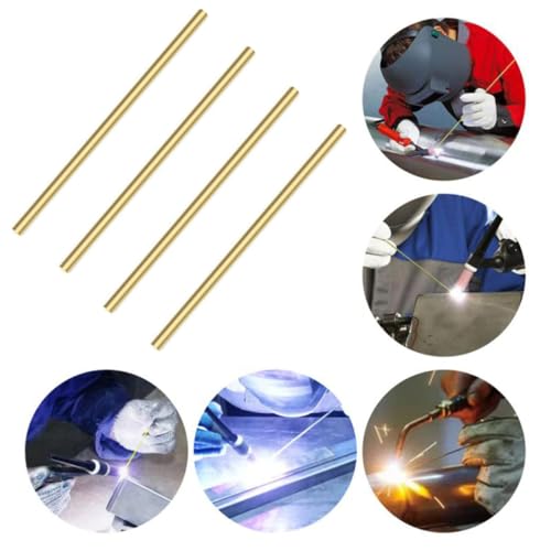 Image of 4PCS 3 /8 inch Solid Round Brass Rod Lathe Bar Stock Kit for DIY Craft Tool, 9.5mm / 3 /8 inch in Diameter 12 inch in Length