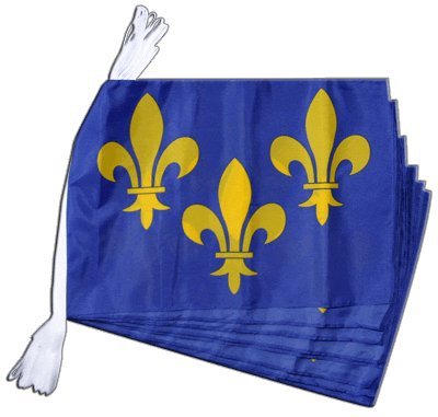 Guirlande France Île de France géante de 8,9 m pour fête de village et banquet