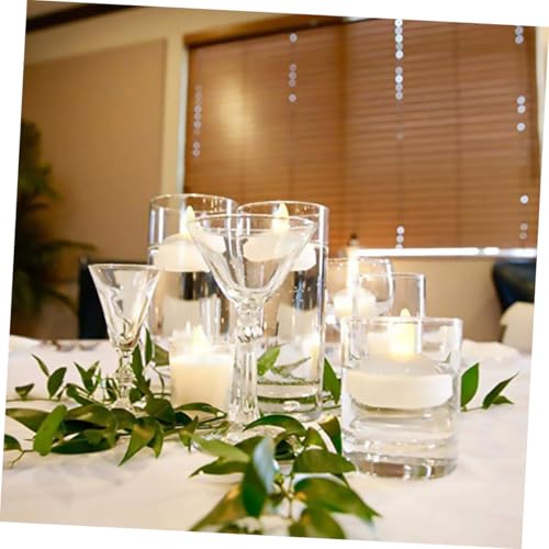 Velas LED flotantes e impermeables de plástico blanco para iglesias pack de 12 7