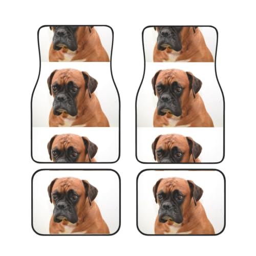 Alfombrillas para coche de neopreno antideslizante con diseño de perro bóxer