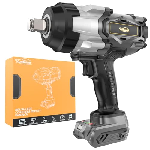 Image of Cordless Impact Wrench 3 /4 inch Compatible with Dewalt 20V Battery, 1850Ft-lbs(2500N.m) High Torque Impact Gun Heavy Duty, Brushless Electric Power Impact Driver with 4 Speed Modes & LED Work Light