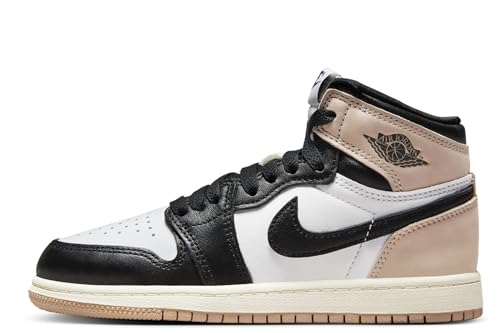Jordan Little Kid's 1 Retro High OG Latte Blk/Lgnd MD BRWN-Wht (FD2597 021) - 12.5, Black/Legend Md Brown-white