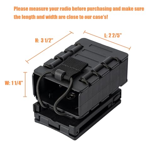 image for TACNEX Compact Radio Holster Polymer Walkie-Talkie Case w/Duty Belt Cl