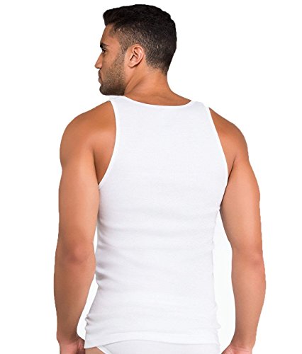 Calvin Klein Men`s Classic Ribbed Tank 3-Pack (Light Grey (NM9070Y-900) / White/Black, Large)4