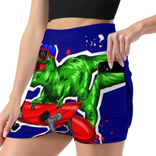 Jupe-short de golf dinosaure idéale pour le skate de rue et le running quotidien