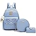 Bowknot Mini Leather Backpack 3-PCS Cute Small Backpack Purse for Women Girls