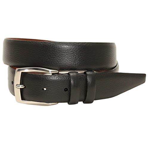 Torino Leather 35mm Soft Pebble Grain Calfskin Belt - Black