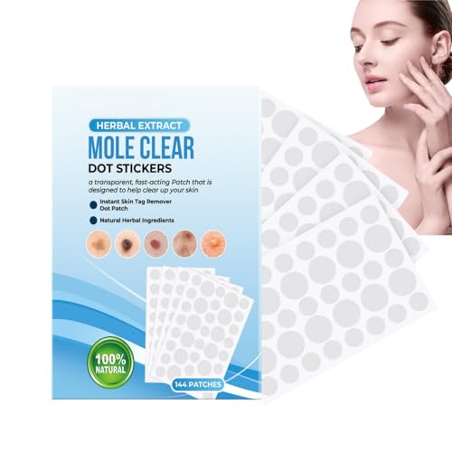 144PCS Wart Removal Patches,Skin Tag Remover Stickers Patche