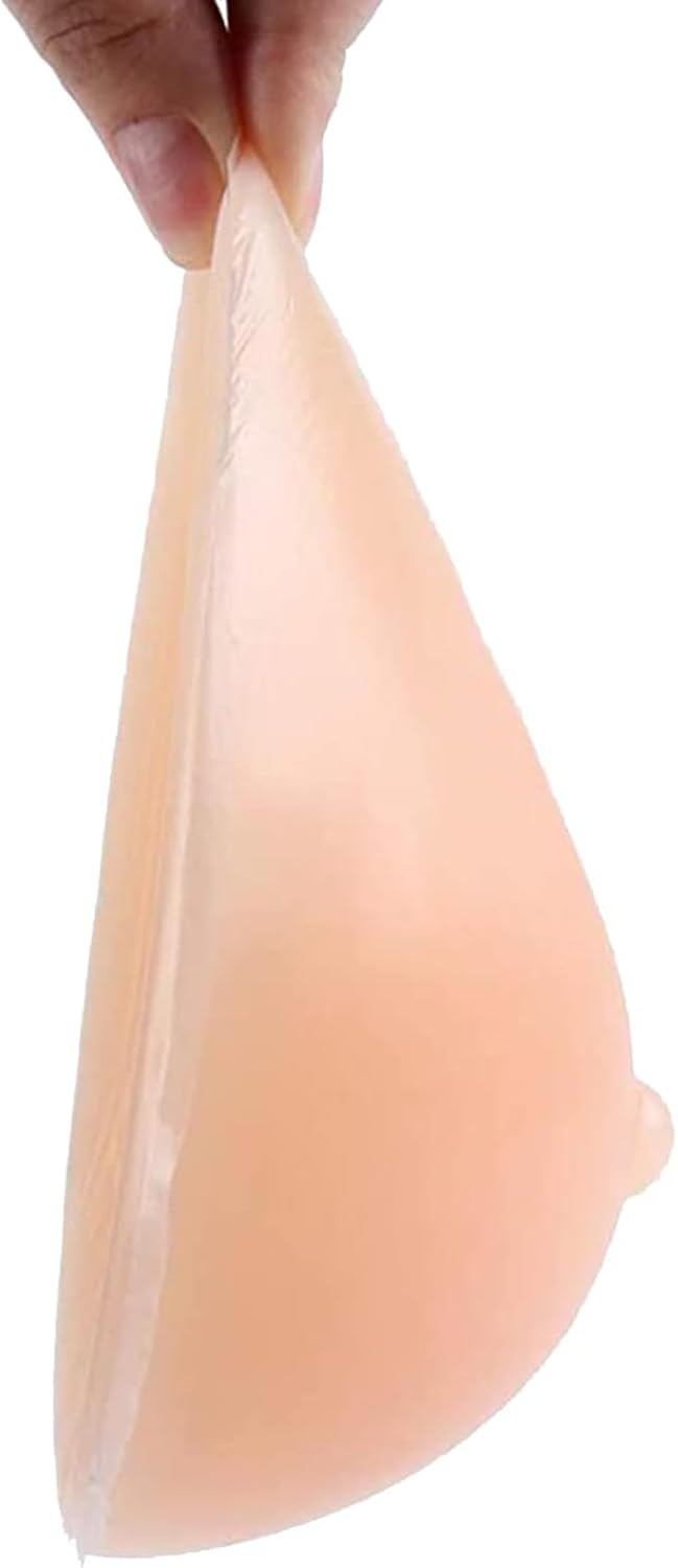 1 Piece Silicone Breast Forms- Self-Adhesive Fake Boob Drop Shaped Bra Inserts for Transgender,Mastectomy and Cosplay,Cross Dresser, 400g/Piece, 1725133