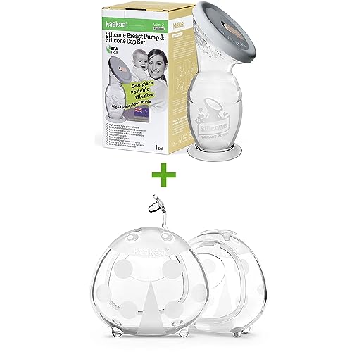 Image of haakaa Manual Breast Pump 4oz with Lid & Ladybug Milk Collectors Combo