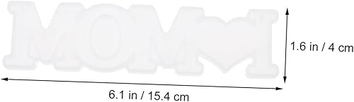 Miniatura 2 de SEWACC 2 moldes de letras colgantes para el día de la madre, moldes de resina de chocolate, moldes de letras de resina, moldes de letras de silicona