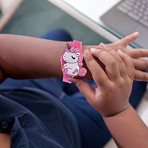 Relógio infantil de unicórnio Hemobllo, relógio digital para estudantes, relógio de silicone para me