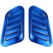 2PCS Car Hood Air Vent, Universal Hood Vents for Cars, Scoop Bonnet Air Vents Engine Hoods Kit, Intake Trim Cover Automotive Exterior Decor Accessories for Most Cars Blue