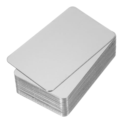 Cartes de visite en métal argent mat PATIKIL en acier inoxydable de haute qualité