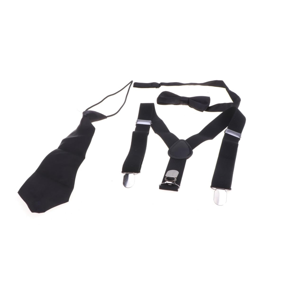 JEWEDECO Fashionable Kids Suspenders Set Elastic Bow Tie Tie for Boys Boys Necktie Suspenders