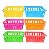 Capacité robuste : Ces paniers en plastique rectangulaires présentent une structure solide capable de supporter une charge importante, la sécurité et stabilité des crayons et autres articles sans risque de chute ou renversement