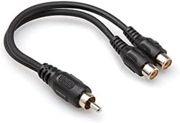 Hytech Hy-B100, Rca M To 2 Rca F Kablosu, 0.3 M, Siyah