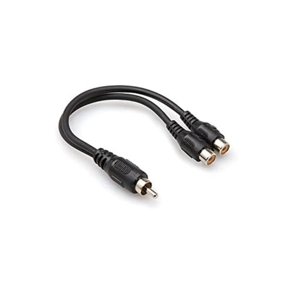 Hytech Hy-B100, Rca M To 2 Rca F Kablosu, 0.3 M, Siyah