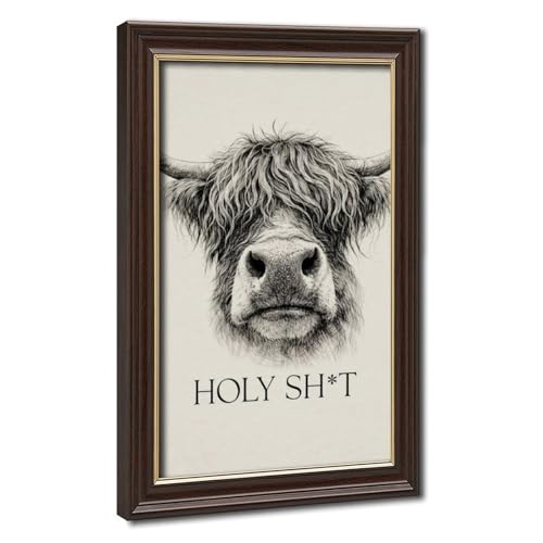 Vache des Highlands amusante tableau déco pour chambre ado