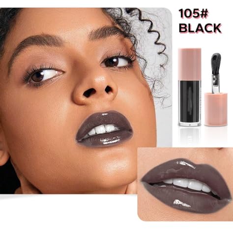 Maepeor Black Glossy Lipgloss 5 Colors Nourishing High-Shine Glossy Lipgloss Luscious-Colors Non-Sticky Shine Glossy Lipgloss thumb #5