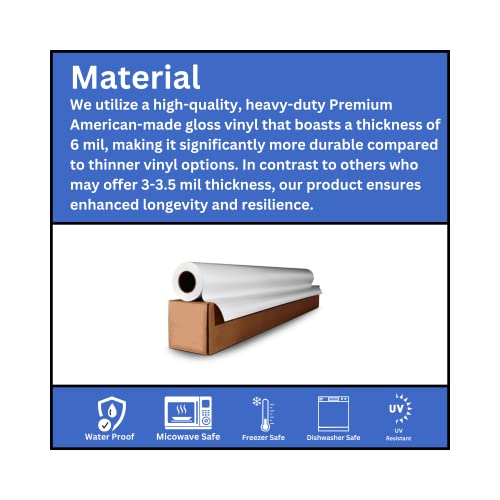 Avgrafx 2" Square Custom Personalized Stickers Labels Vinyl Waterproof Dishwasher Safe, Made Usa, Text Or Image (2X2 Square) #TOP2