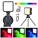 Produktbild Videokonferenz Licht mit Stativ und Suction Cup, RGB Videoleuchte Licht, Laptop Licht Videolicht mit Eingebautem Akku, LED Video Licht für Kamera, Fernunterricht (Magnetischer, 2500K-9000K)