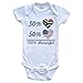 Really Awesome Shirts 50% South African 50% American 100% Beautiful South Africa Flag Heart One Piece Baby Bodysuit, 0-3 Months White
