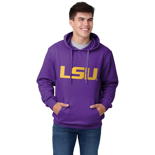 FOCO LSU Tigers NCAA Mens Solid Team Logo Hoodie - M