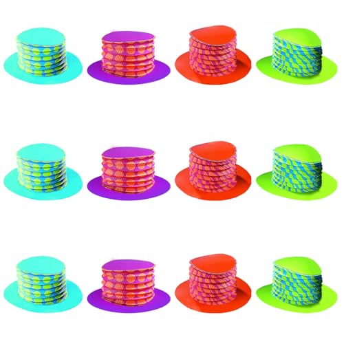 Fun Express Accordion Top Hat Party Hats, Set of 12 by Fun Express - Used condition - US$13.57