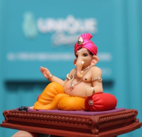 Image of Kshirsagar Lord Ganesha Idol for Car Dashboard | 4 Inch Lord Ganesha Statue | Ganpati Bappa Murti for Car, Home & Office Decor | Divine Blessing & Good Luck Decorative Idol