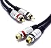 Produktbild Cinch Verlängerung Audio Kabel 3m Vitalco 2 Chinch Stecker zu 2x Cinch Buchse Stereo Männlich auf Weiblich RCA Verlängerungskabel