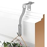 MDCASA Haken für Türkranz Haustür - Edelstahl - beidseitig verwendbar - Türhaken Außentür für Kränze - Türkranzhalter (Edelstahl gebürstet)