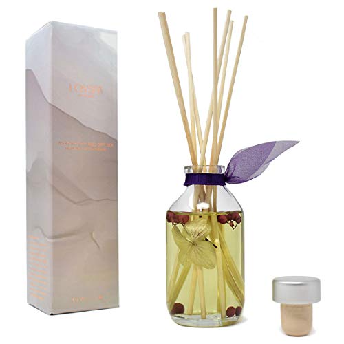 LOVSPA Wild Blueberry & Vanilla Orchid Reed Diffuser Set - Home Fragrance Oil Made with Essential Oils & Blue Butterfly Flowers - Decorative Home Decor - Great Housewarming Gift Idea!