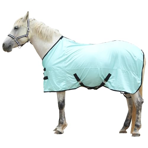 Image of LEAFOREST Horse Mesh Fly Sheet Standard Neck Summer Rug Green 69 inch