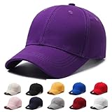 Fuantuda Baseballkappe für Herren und Damen, Premium Baseball Cap, Verstellbar Schildmütze, 100% Baumwolle, Einfarbig, Einheitsgröße, Outdoor, Sport, Reisen