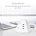 BESTEK USB Power Strip,Surge Protector,Vertical 6 Outlet 6 Foot Long Power Cord, 3 USB Charging Ports with Switch,White