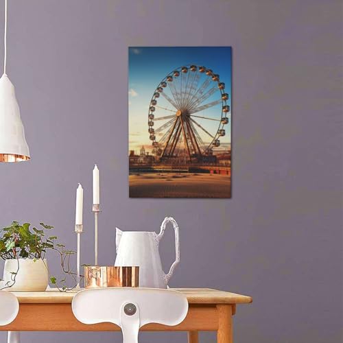 Grande roue toile prête à accrocher pour mur vide de salon - 3