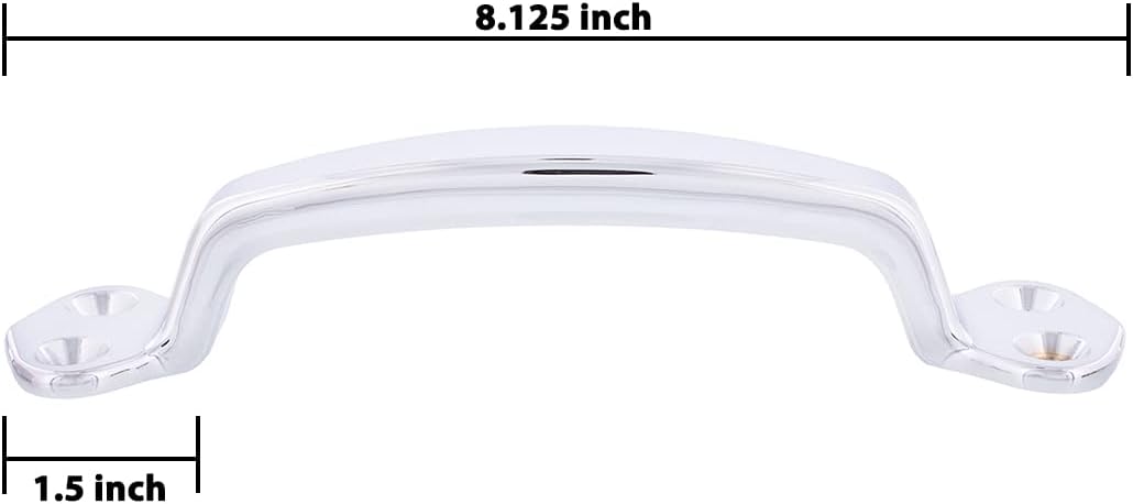 United Pacific 10960 Heavy-Duty Chrome Plated Grab Handle Set for Cars & Trucks, Universal Application, Easy Install - 1 Handle w/Hardware Included