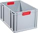 Produktbild Allit 456755 EuroBox "632" 600 x 400 x 320 mm geschlossene Griffe in grau/rot