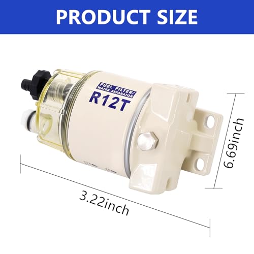 AUIVERED R12T Marine Fuel Water Separator Kit, 10 Micron Filter by AUIVERED - Used condition - Image 6