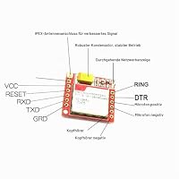 ARCELI 2 x GPRS GSM Module, Breakout Modul TTL serielle Schnittstelle 3.74.2V Quad-Band 850/900/1800/1900MHz SIM-Kartenslot Onboard mit Antenne, (AA0100) – Ansicht 4