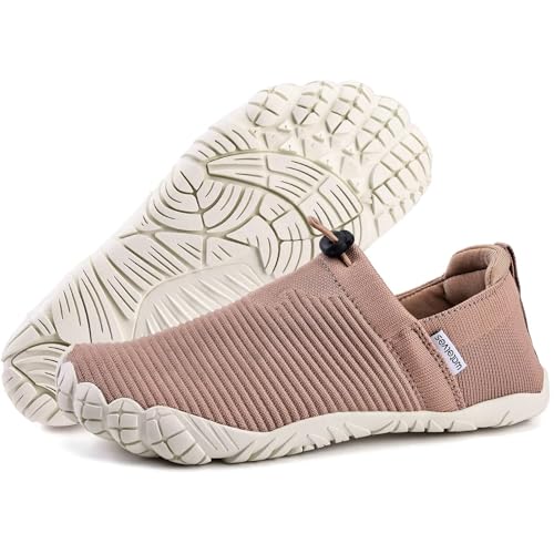 Image of WateLves Water Shoes Womens Mens - Comfortable Lightweight Striped Pattern Barefoot Shoes for Beach Swim Pool Yoga Boating Water Aerobics