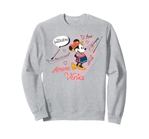 Sweatshirt Disney Minnie Mouse Venise Amore imprimé cœur